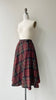 1970s Wine Tartan Wool Skirt