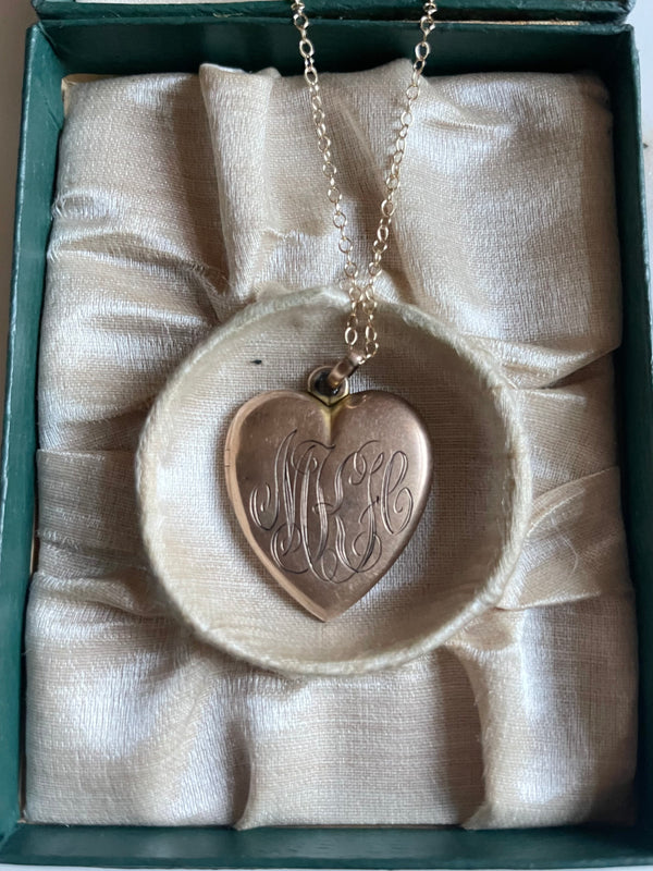 Victorian Monogram Heart Locket