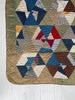 Antique 1880s-1900s Hexagon Crazy Quilt