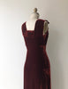 Sanguine Silk Velvet Dress | 1930s