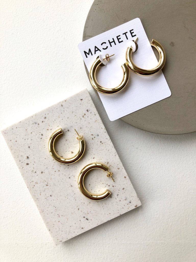 Perfect Hoops in 14k Gold | 1"