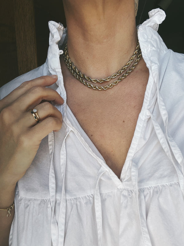 Gold & Silver Rope Necklace