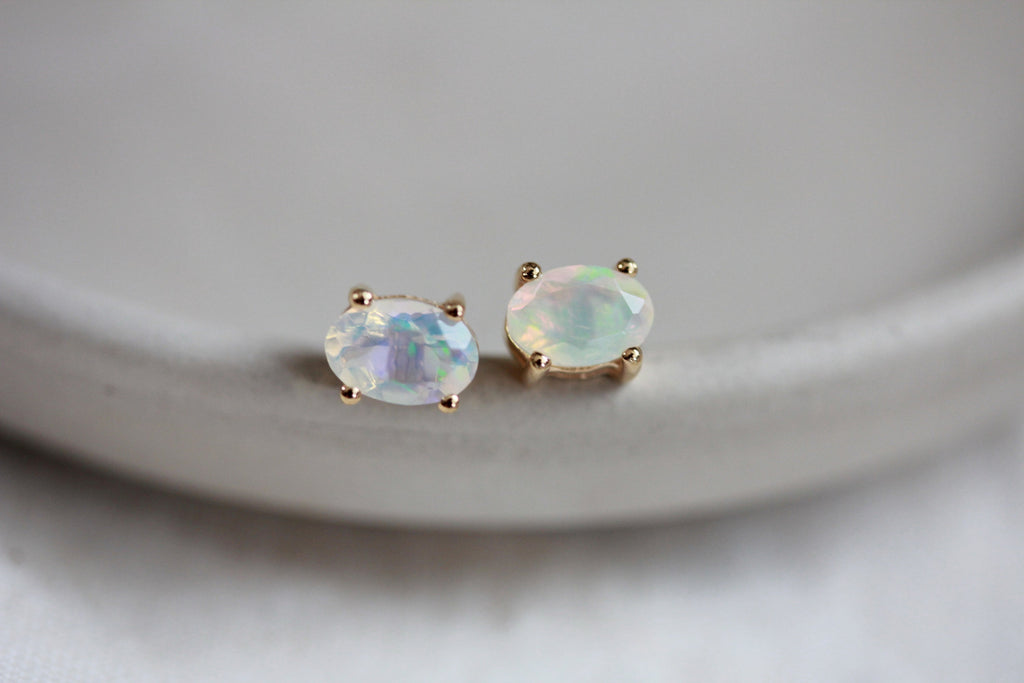 Ava Opal Studs | Little Gold