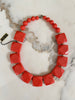 Hex Coral Lucite Necklace