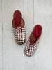 Leather Checkerboard 1960s Clogs