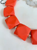 Hex Coral Lucite Necklace