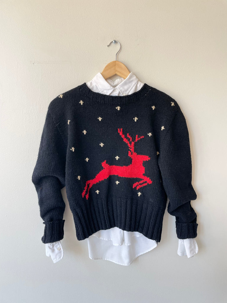 Vintage 1940s Reindeer Sweater