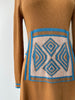 Runic Knit 1970s Dress
