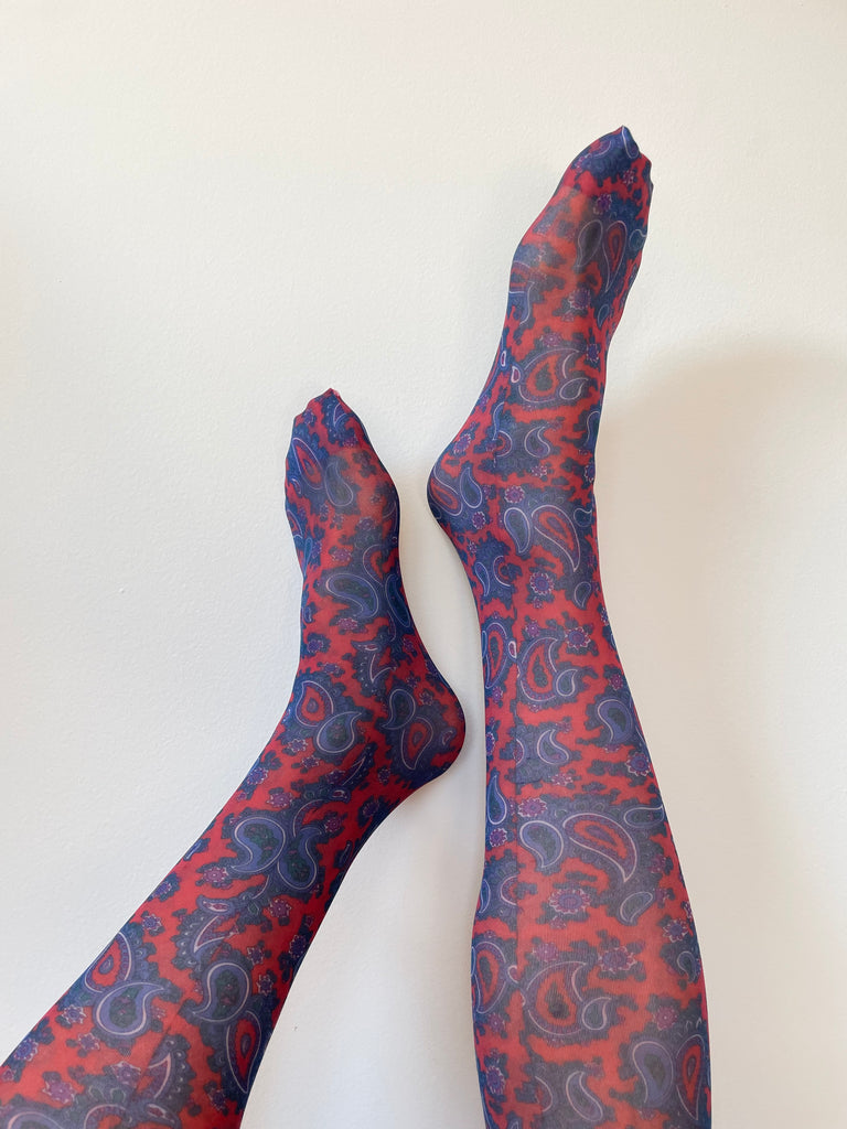 Emilio Pucci Printed Tights in Red