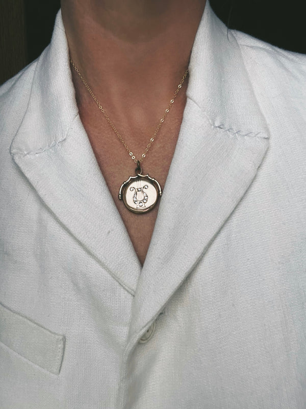 Victorian Lyre Locket