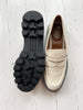 Lug Sole Faux Patent Loafers